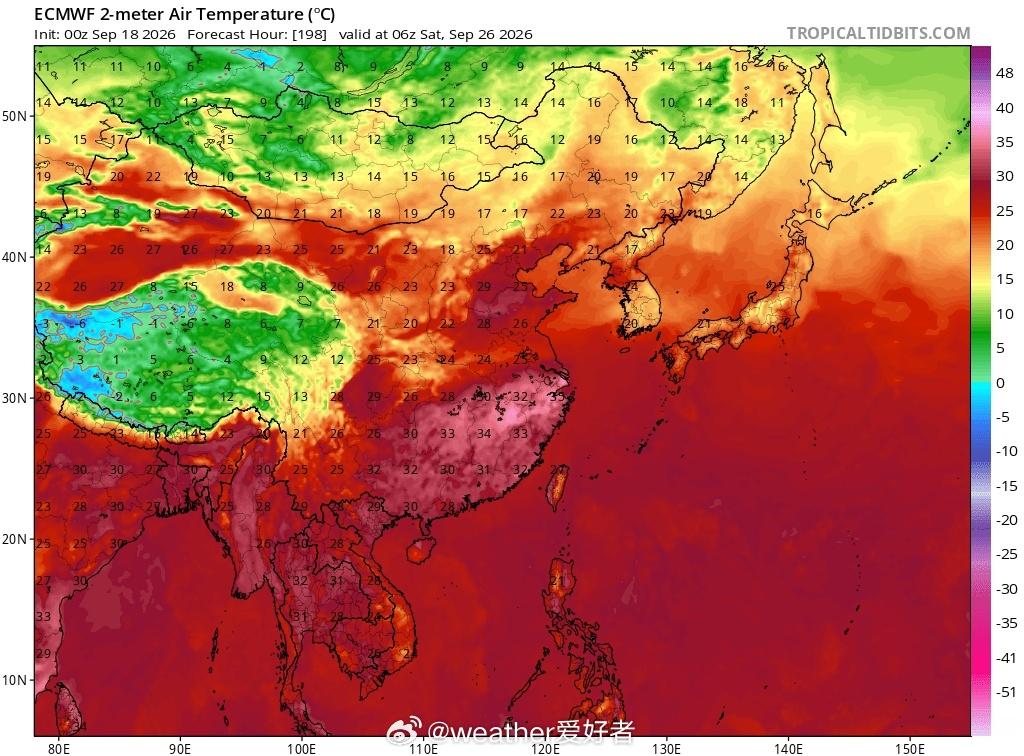 高温冷空气【秋老虎后有降温】未来一周多，副高北侧多降雨（前面已说），而副高内部的