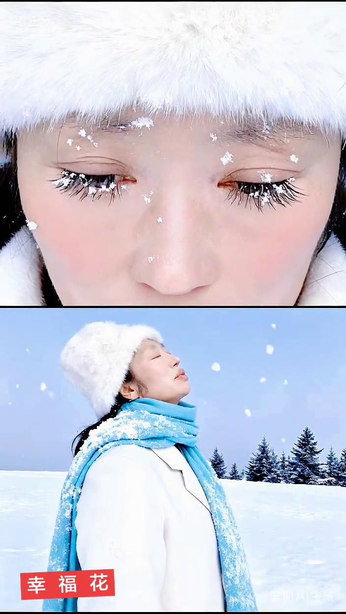 幸福花。
下雪了，好冷，我多穿点衣服。