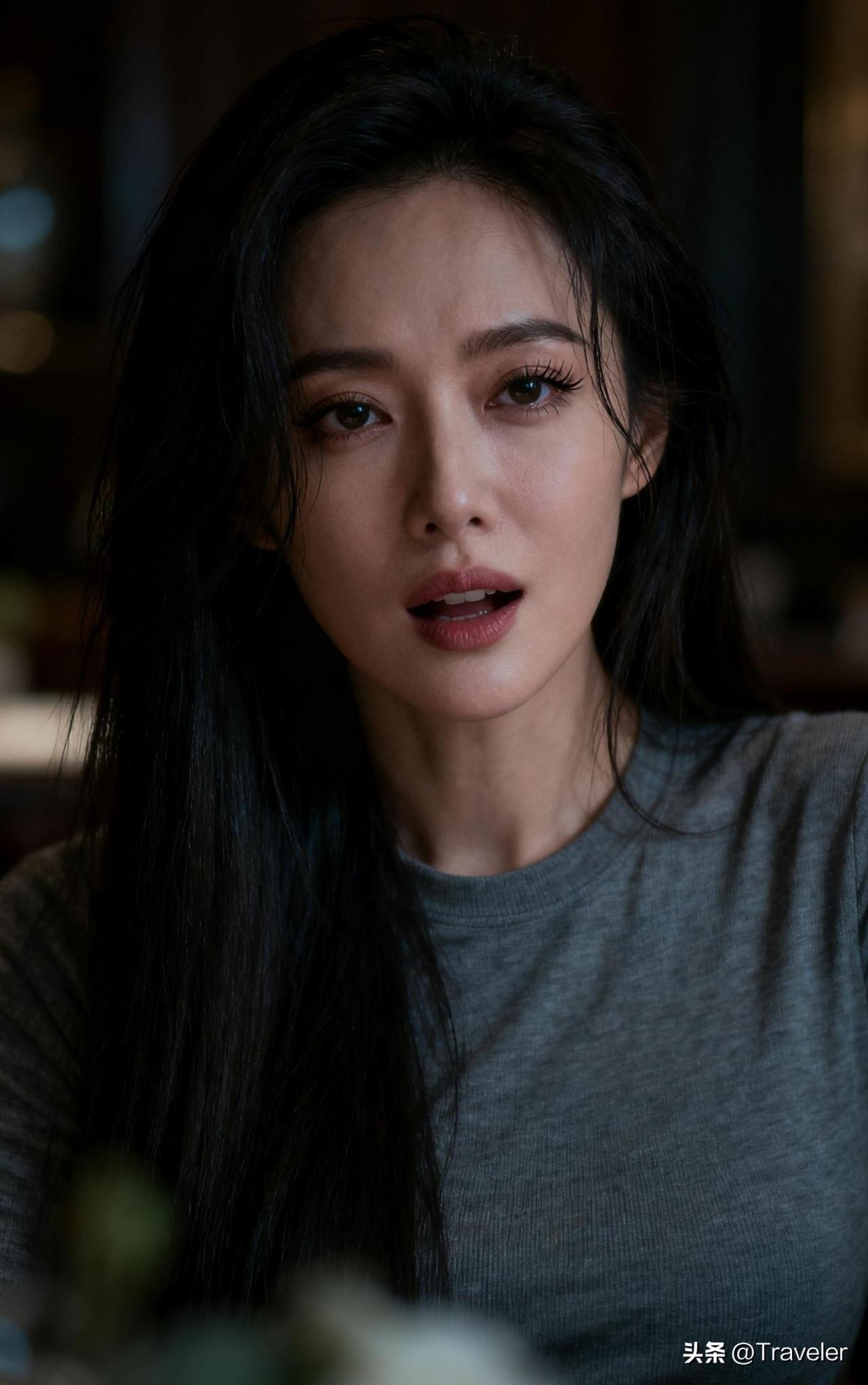 沉静的夜晚，温柔的眼神，静谧的氛围。