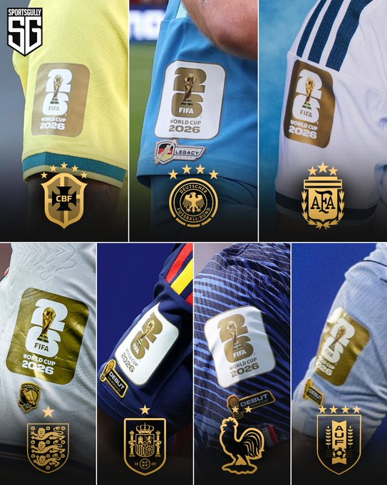 2026年FIFA世界杯拥有“GOLDEN”徽章的球队！ 