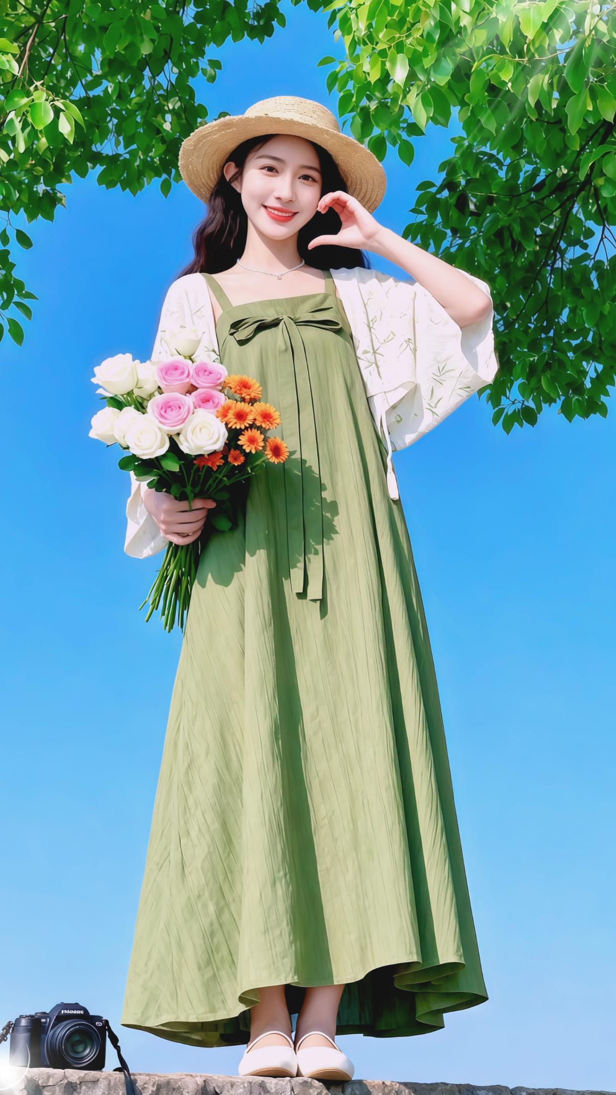 每日搭配分享👗时尚穿搭 穿美裙赴夏日之约 简单穿搭穿出自信穿出美丽 春天的美只