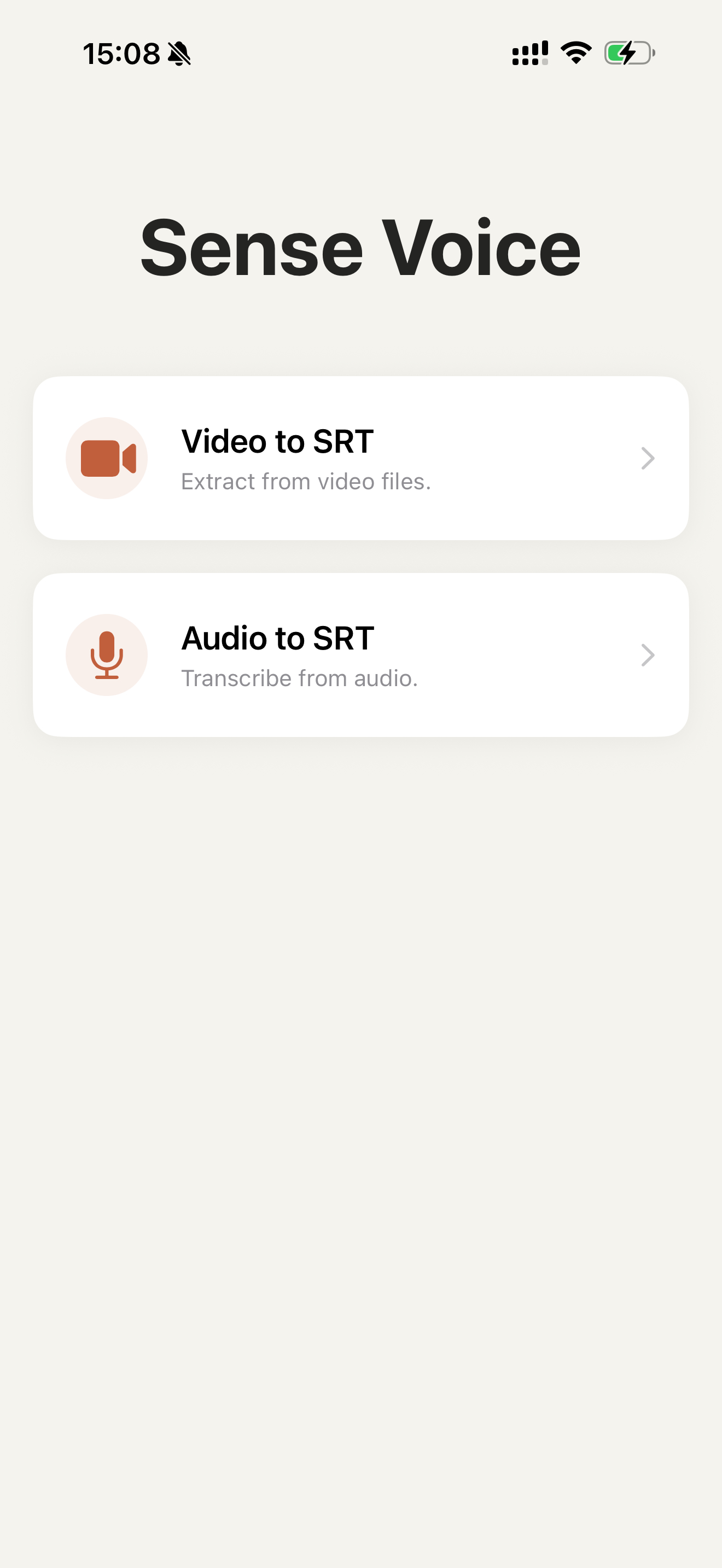 Vibe Coding了一个App，主要功能就是转录视频并输出SRT字幕，生产力