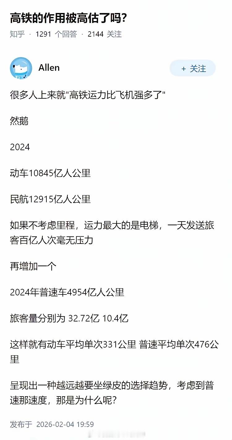 “高铁的作用被高估了吗？” 