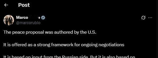 多名美国参议员表示，国务卿马可·鲁比奥告诉他们，特朗普提出的乌克兰和平计划其实是