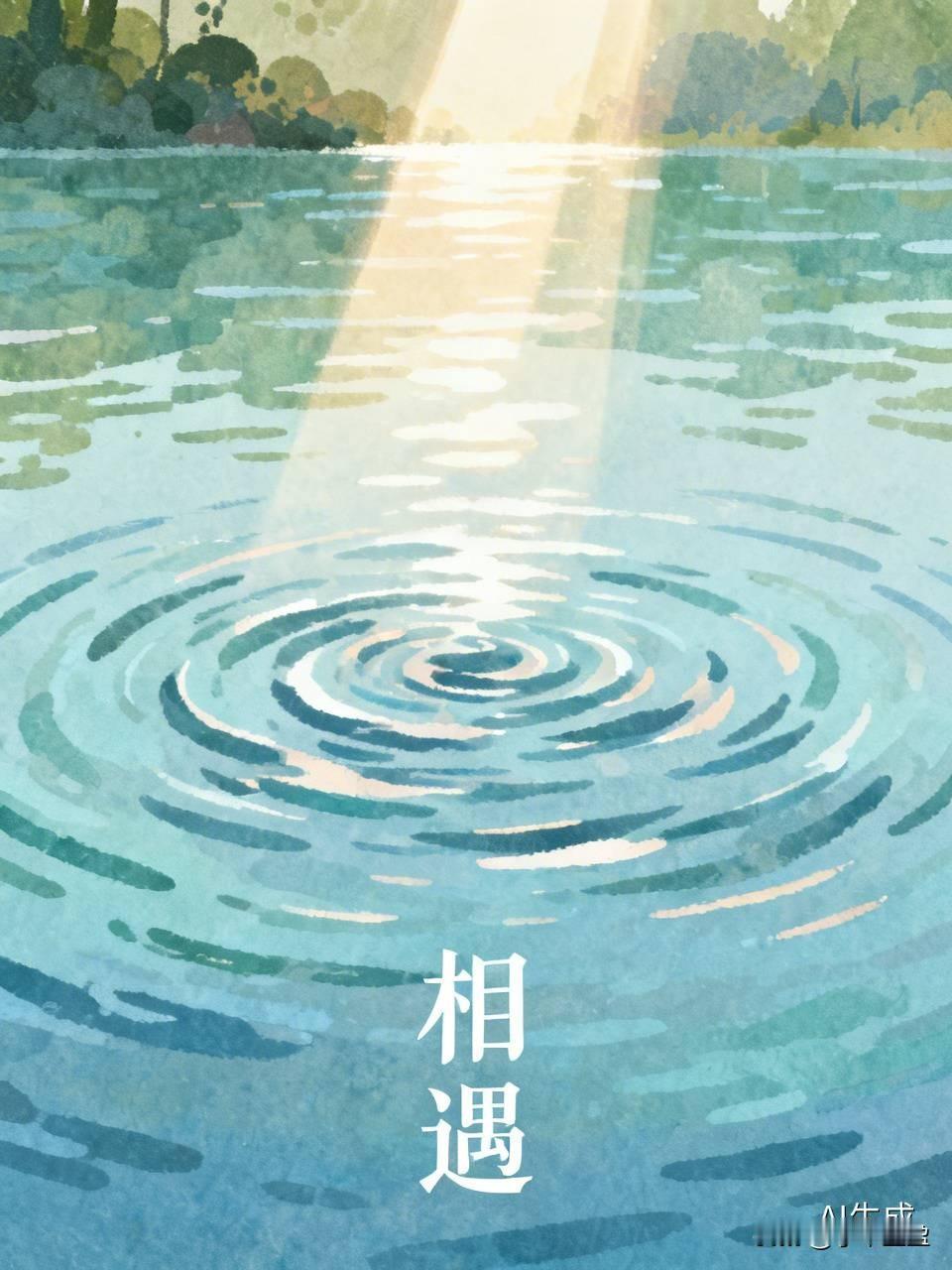 《相.遇》
你的光，拂过我心底
那一抹暗影
像水的波纹
划开一圈圈的涟漪

我静