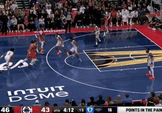 哈登一个回合“打6分”，帮助快船49-46反超鹈鹕！
北京时间11月1日，快船与