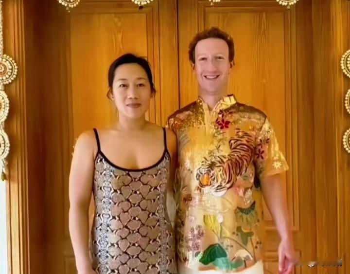 图中是Meta创始人马克·扎克伯格与妻子普莉希拉·陈。截至2026年扎克伯格的净