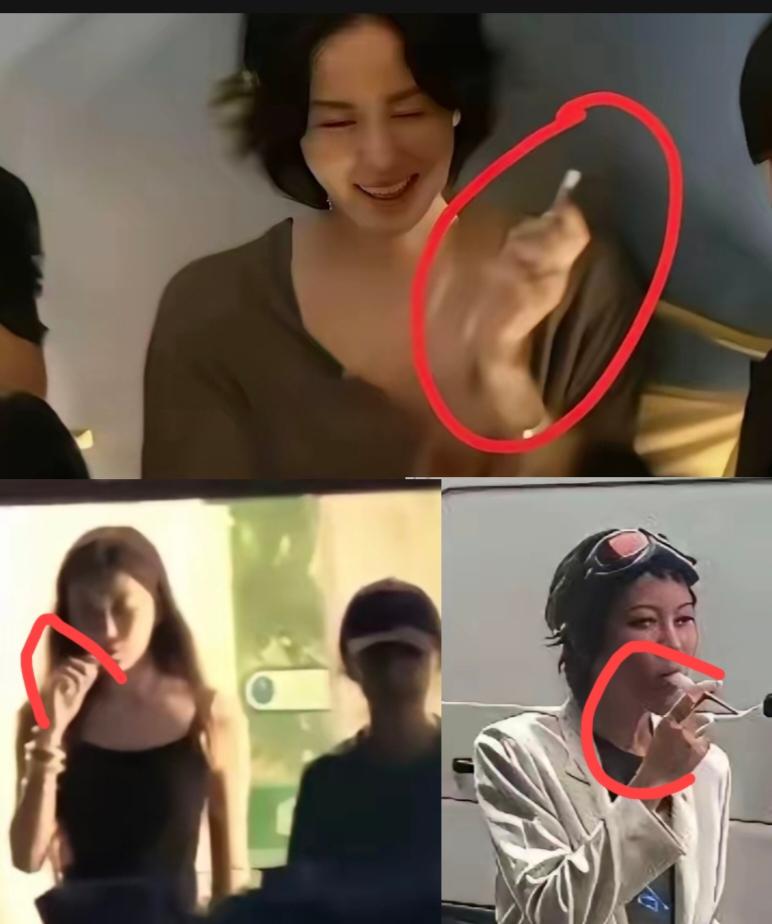 遗传不仅是音乐，气质
而且还有吸烟
王菲自己抽烟，没想到两个女儿年纪轻轻，也是老