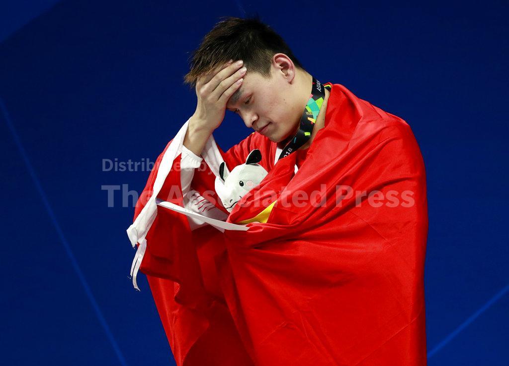 10.9环 『9528』20180820 雅加达亚运会男子800m自由泳颁奖仪式