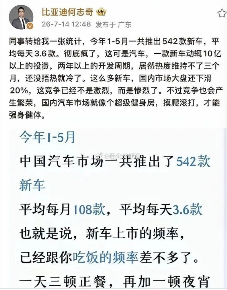 中国车市彻底卷疯了！日均3.6款新车，全员亏钱硬撑，到底图什么？

今年的中国汽