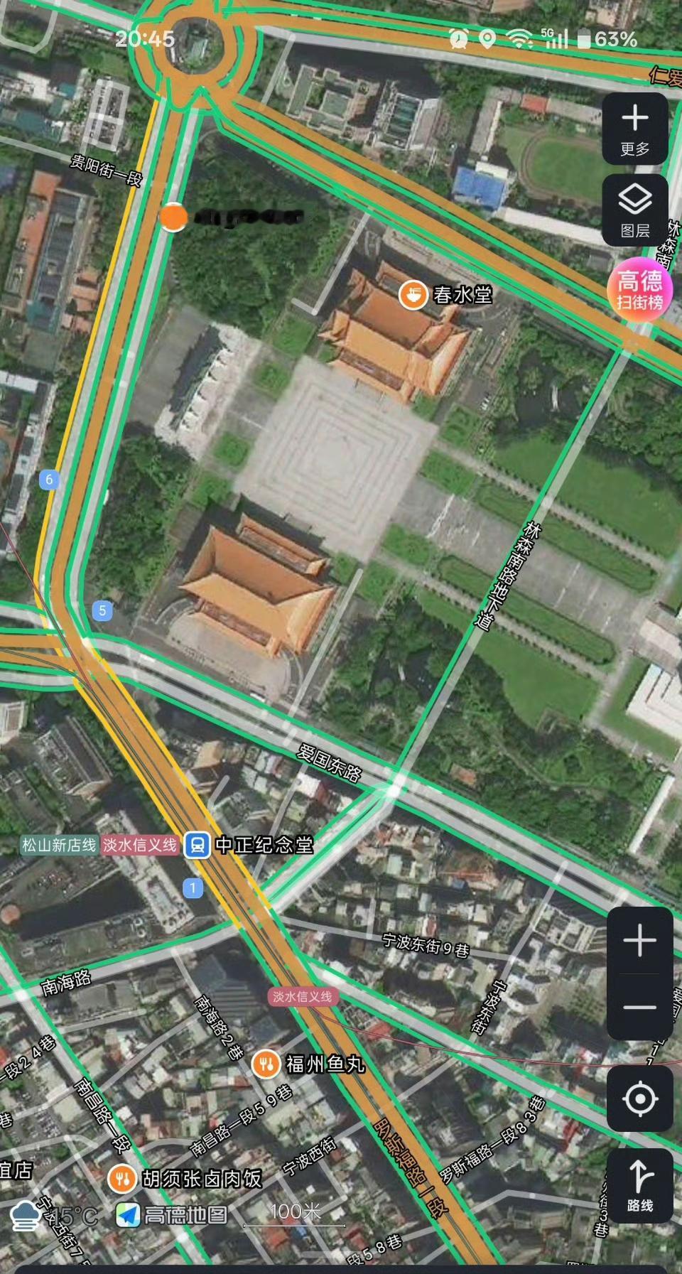 台青A：“我用高德地图看👀”图一高德
台青C：“我用百度地图看👀”图二百度