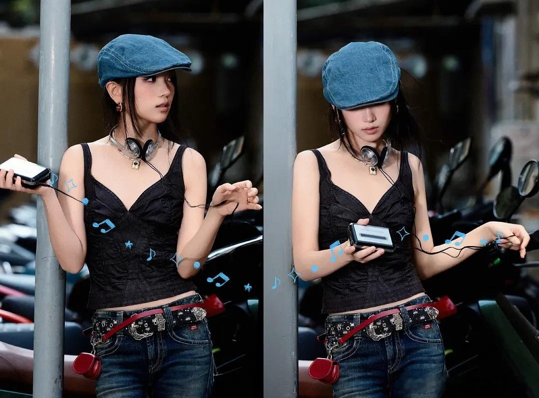 代露娃好适合千禧风！美美美，像韩彩英古早一部韩剧的feel！ 