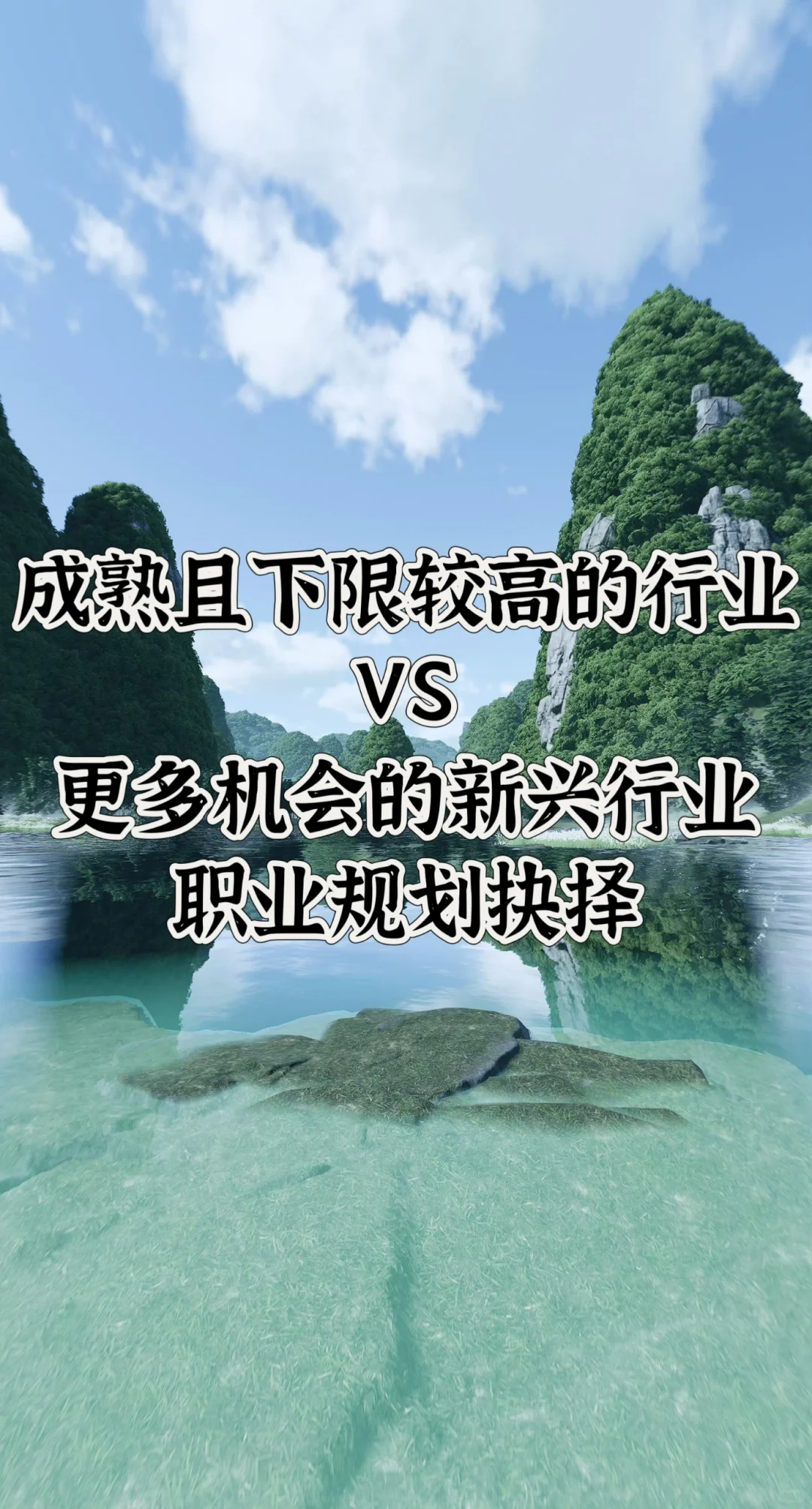 成熟且高下限的行业&新兴行业职业抉择
