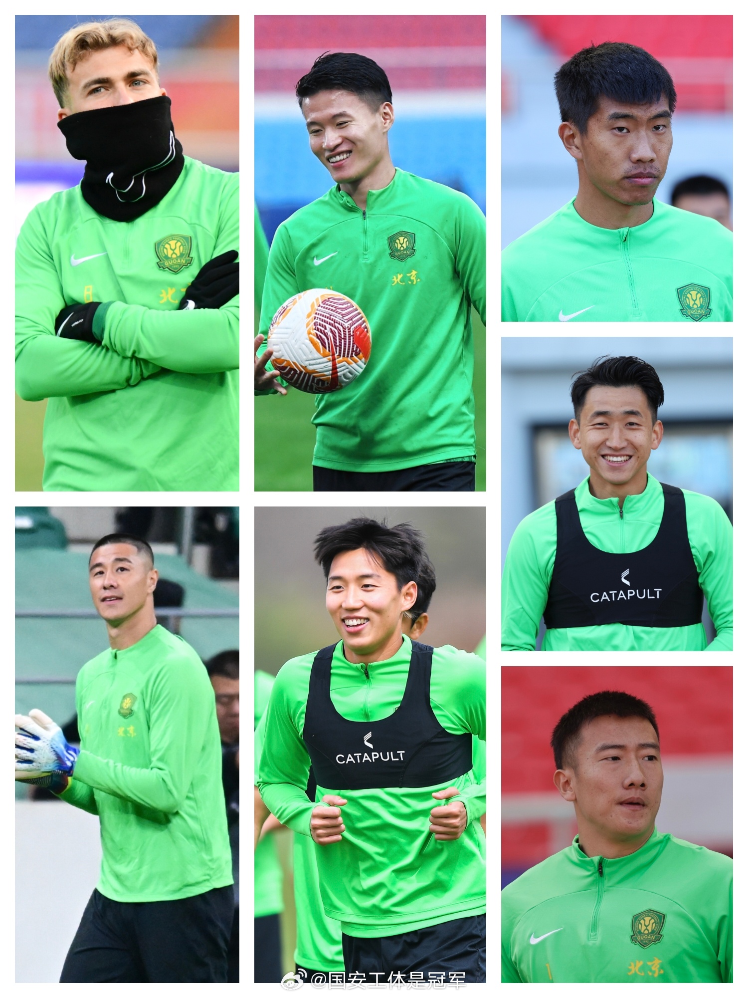 北京国安[超话]今日有好货！2024赛季半拉链长袖训练服全新光板 尺码L Xl 
