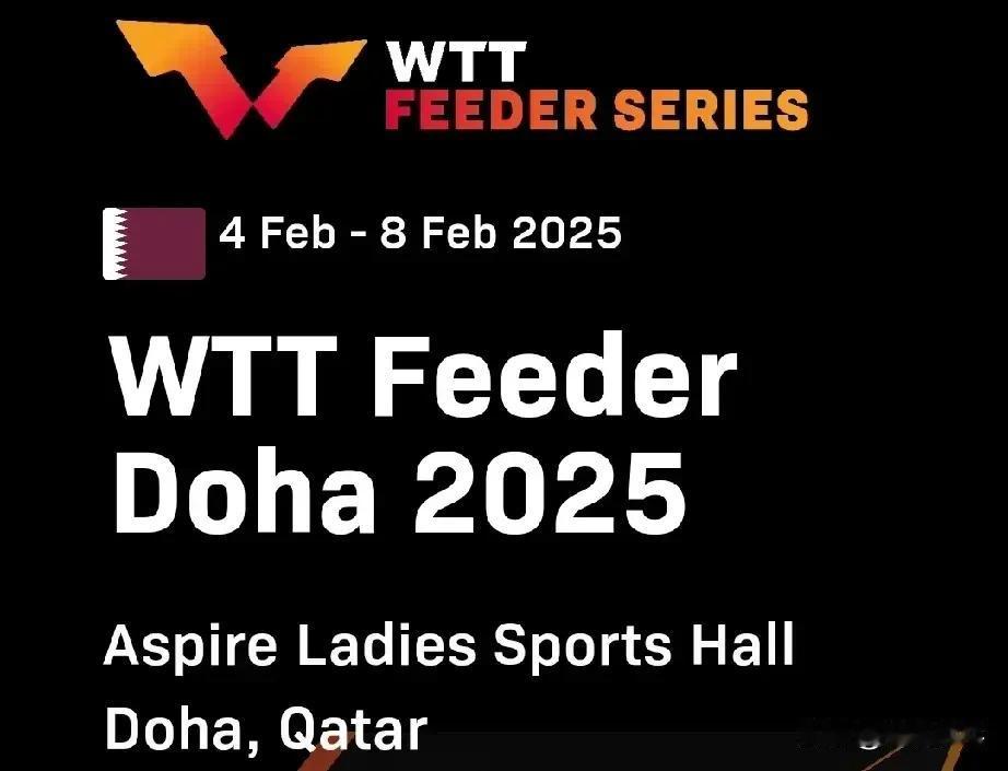 2025WTT支线赛多哈站
2月4日中国队赛程
16:00 T3 敖华磊🇨🇳