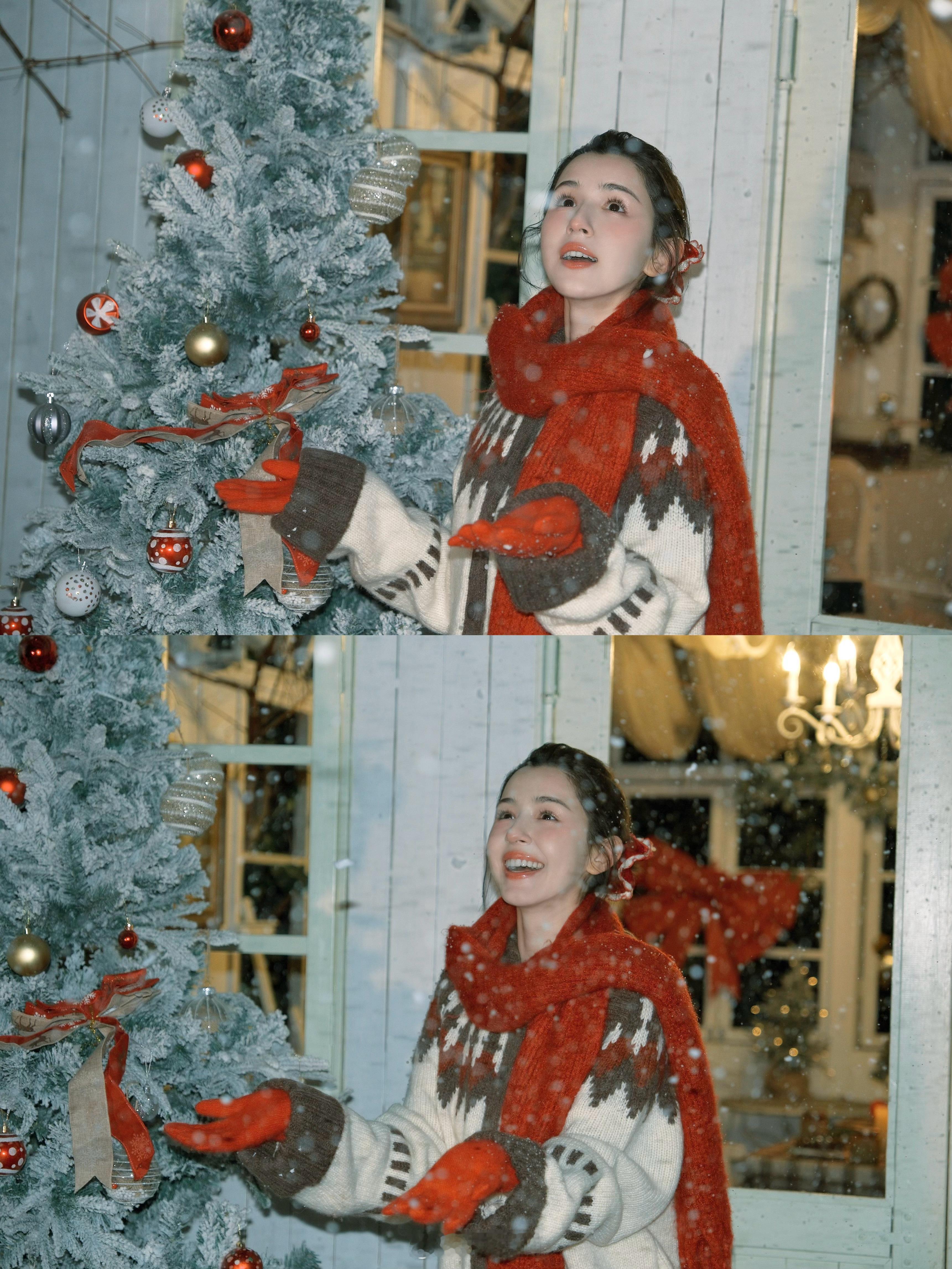 🎄给哈妮克孜拍的圣诞写真祝大家圣诞快乐呀✧*｡٩(ˊᗜˋ*)و✧*｡ 哈妮克孜