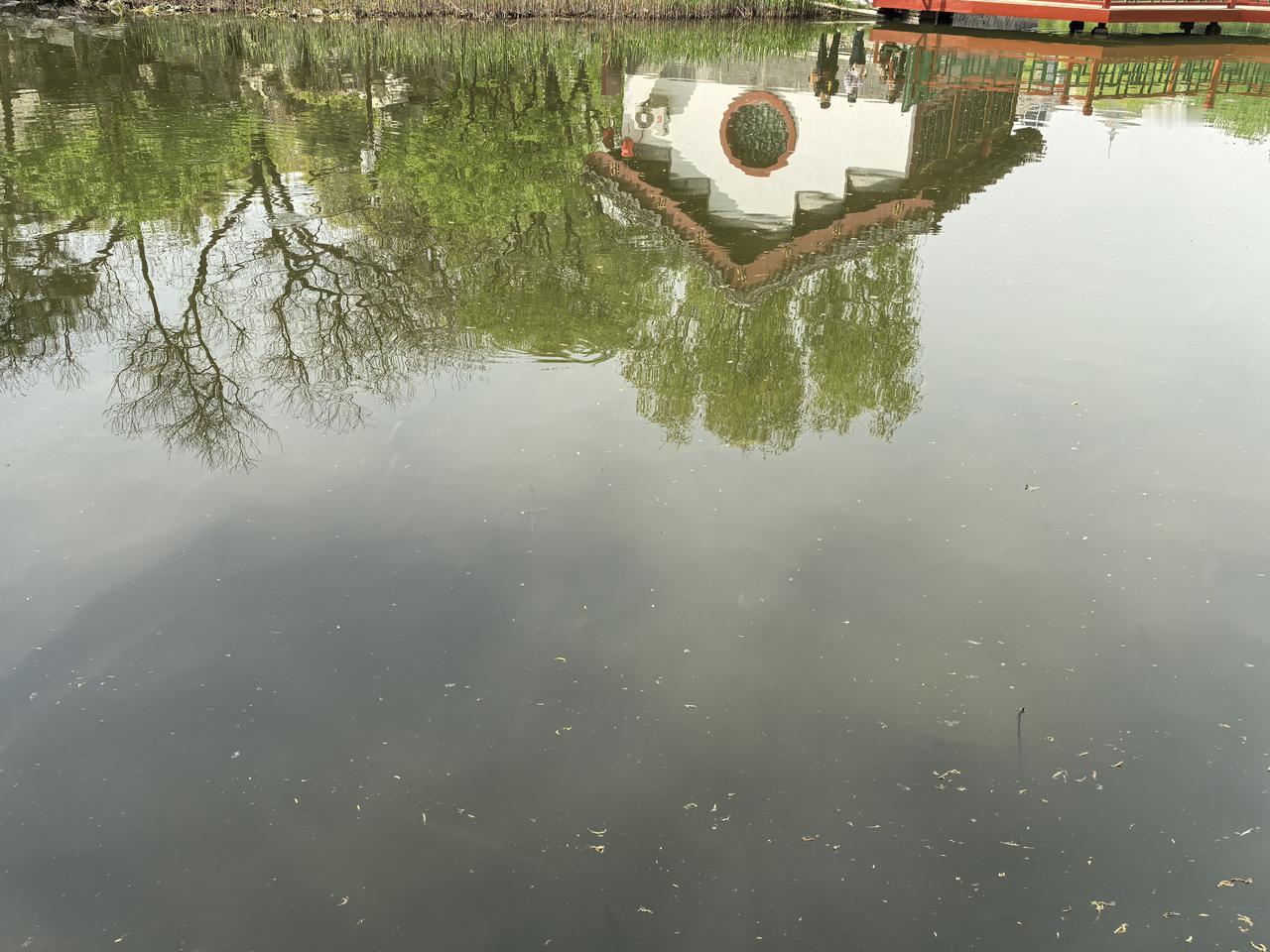 第一张的倒影很好看啊，大观园就是拍照的好地方