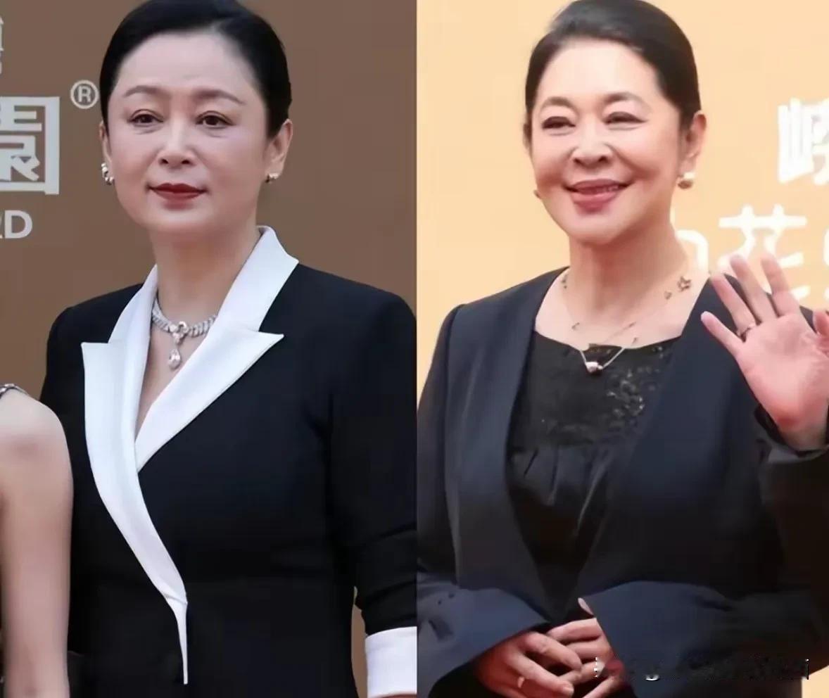 女神们的颜值瞬间打回原形，原来年轻时候两个人的颜值不相上下，现在老了满脸横肉，感