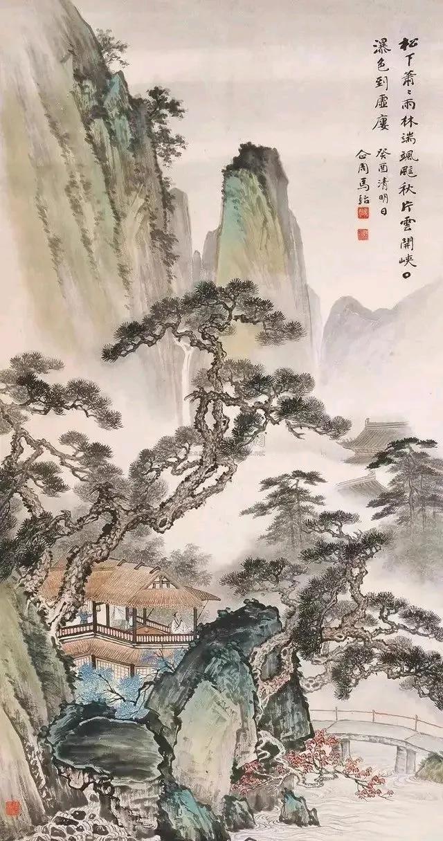 北派山水，渲染深秀，不愧是大师真传！