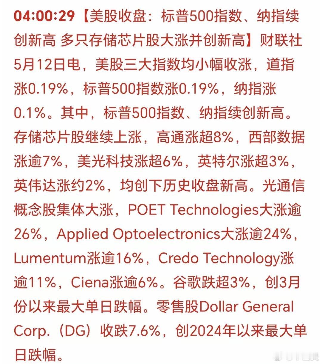 早晨先看隔夜外盘！美股三大股指集体小幅收涨，到底是上涨后继无力，还是高位强势蓄势