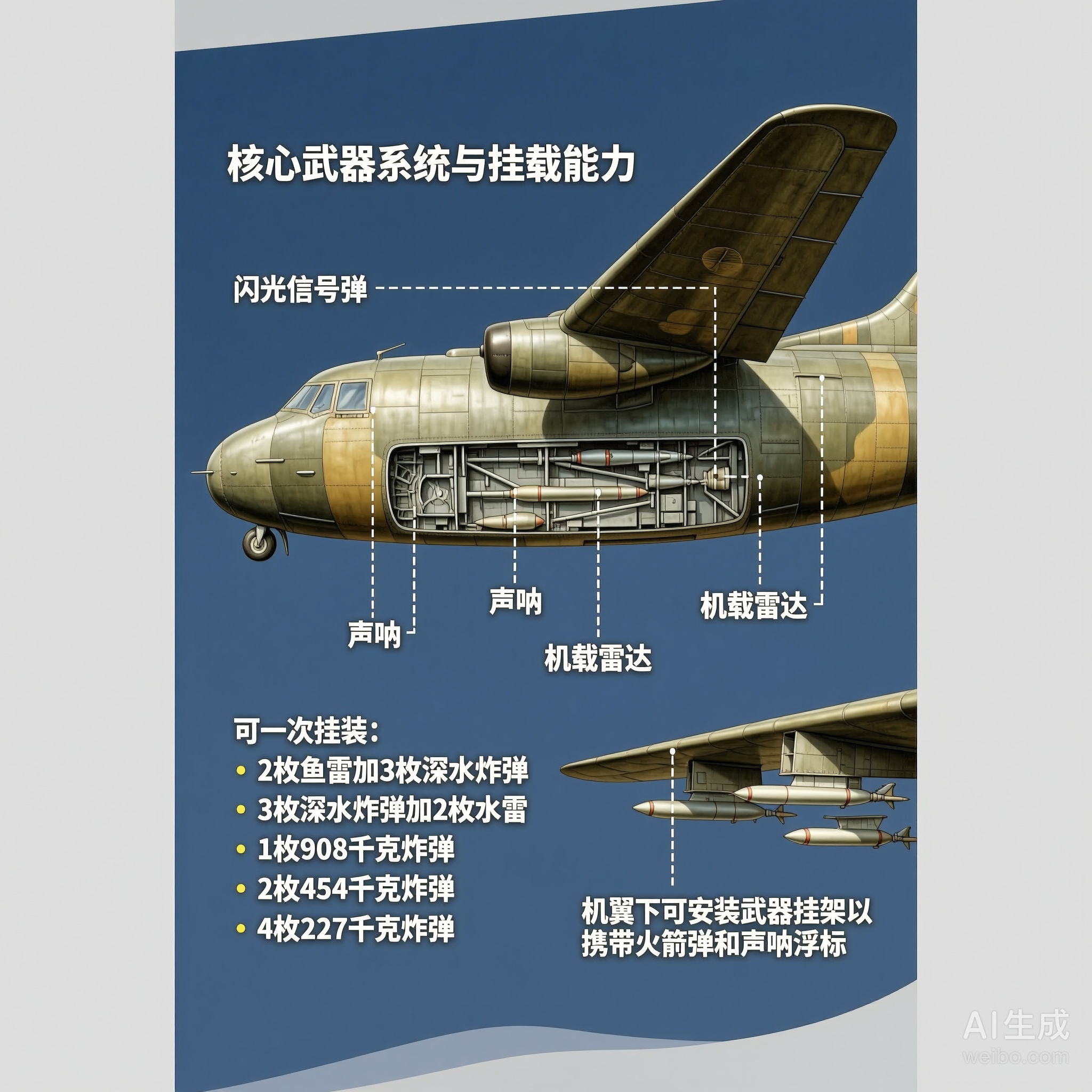 军事ai新视野 英国“塘鹅”反潜机“塘鹅”（Gannet）反潜机是英国费尔雷公司