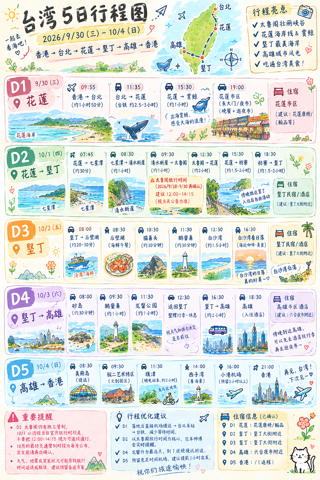 细节时间表是狗屁通乱写的不过排版还是蛮可爱的又要出去玩啦 ​​​