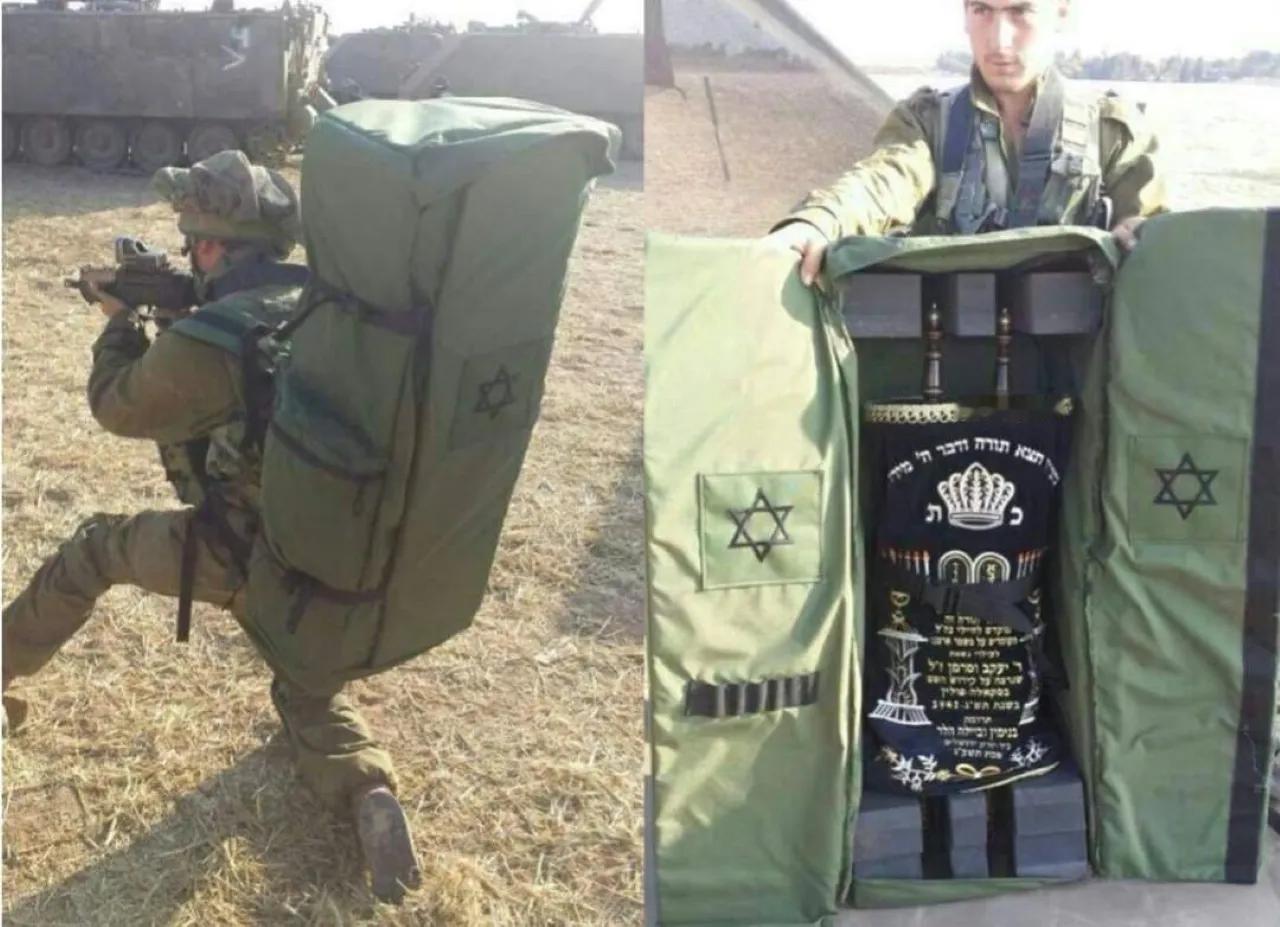 网络上曝光了多张照片，展示了专为以色列国防军（IDF）官兵打造的野战祭坛。
近年