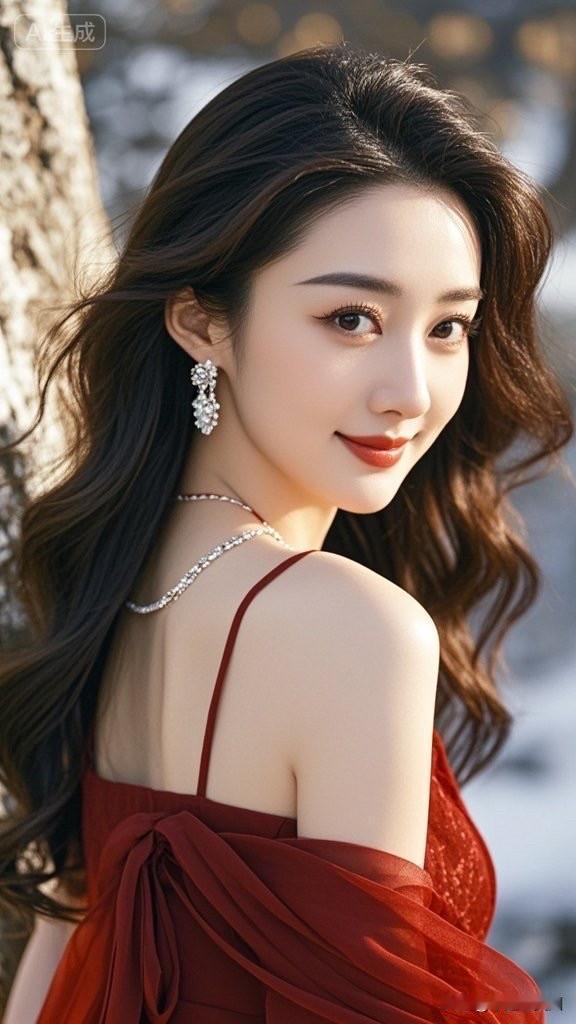 阳光下的优雅少女，笑靥如花，美不胜收。