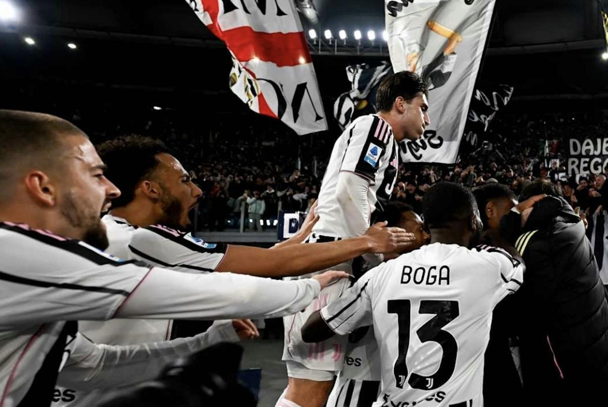 意甲第27轮争四大战斑马军团客场3:3顽强战平罗马，孔塞桑 博加破门，加时喵哥绝