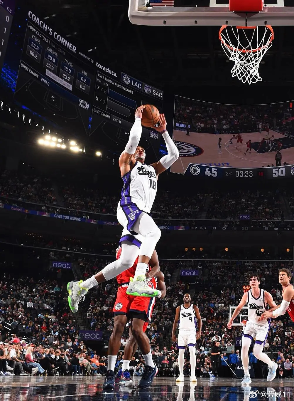 三双4抢断，快船最严厉的父亲快船vs国王威斯布鲁克