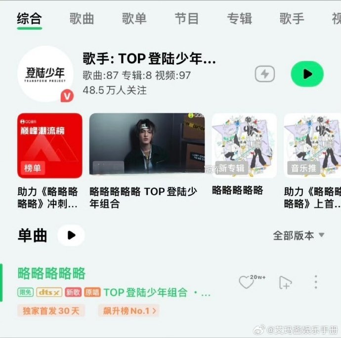 Top团歌用张泽禹单人做封面Top团歌封面是张泽禹 Top团歌用张泽禹单人做封面
