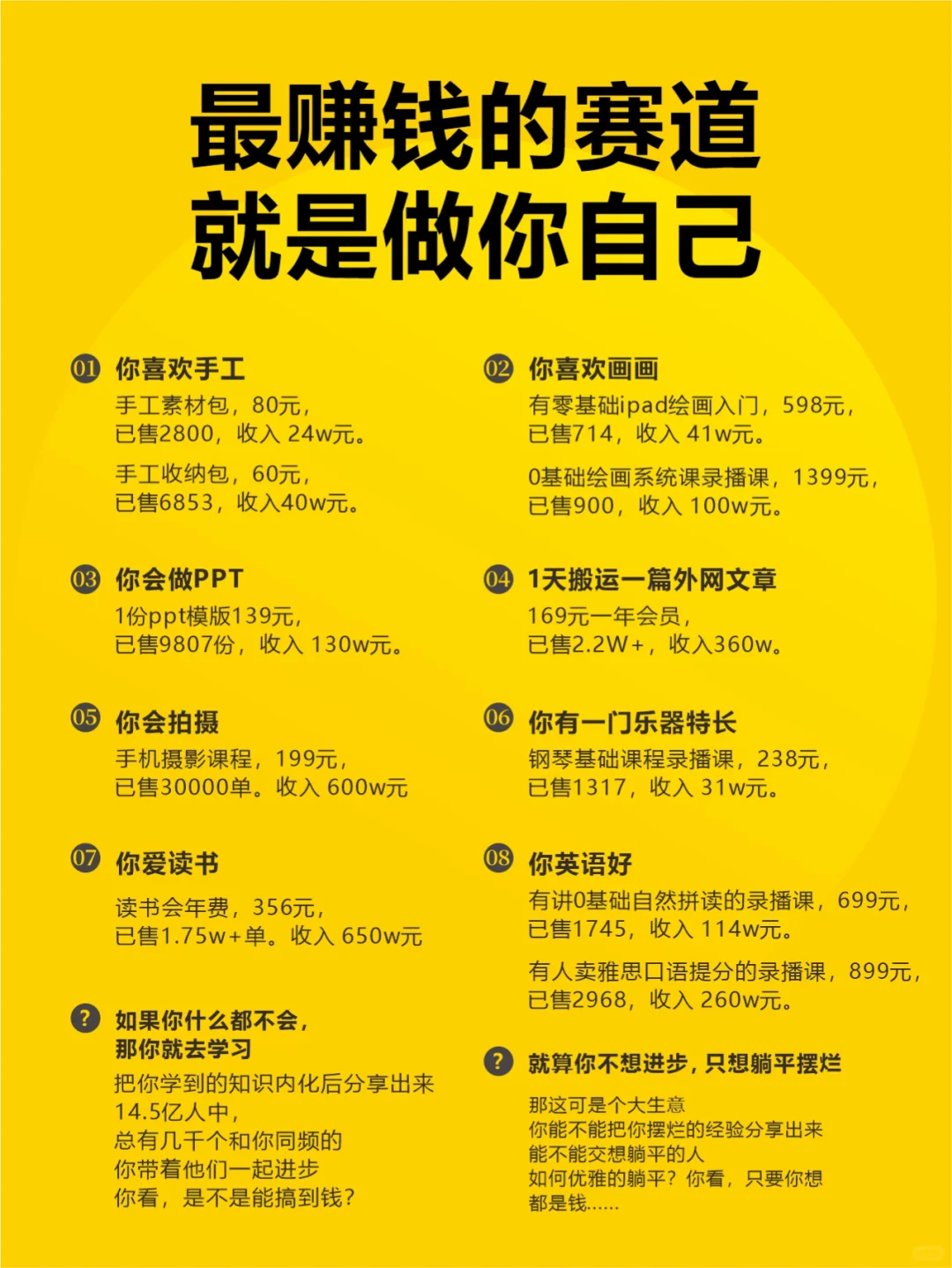 最赚钱的赛道是做你自己