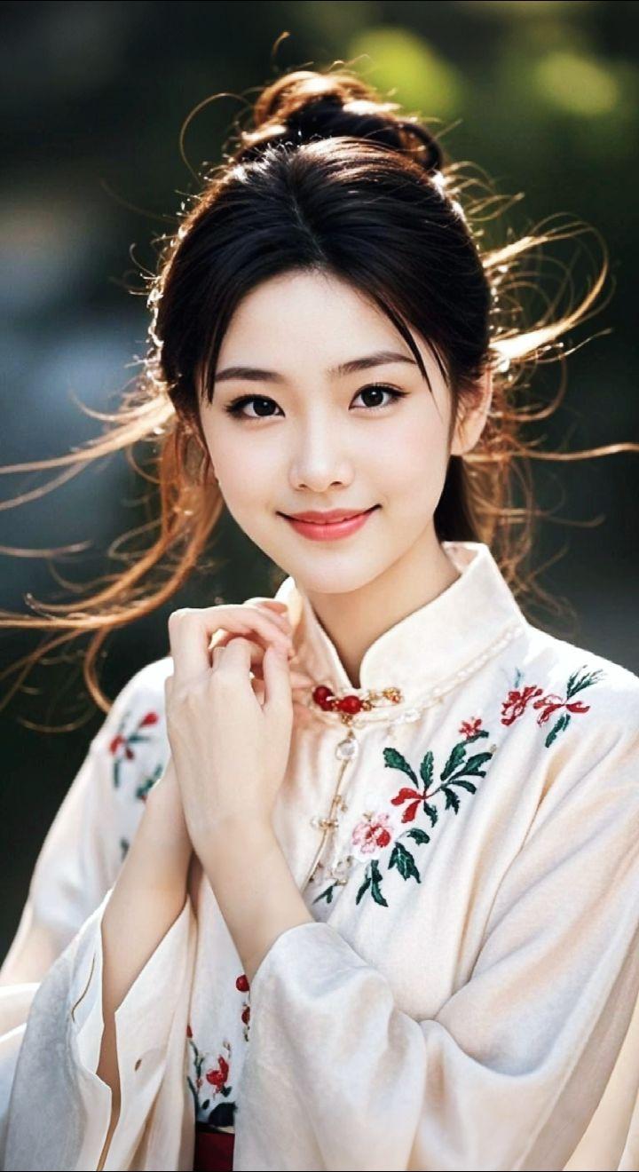 AI扩图 AI玉蝶映华服