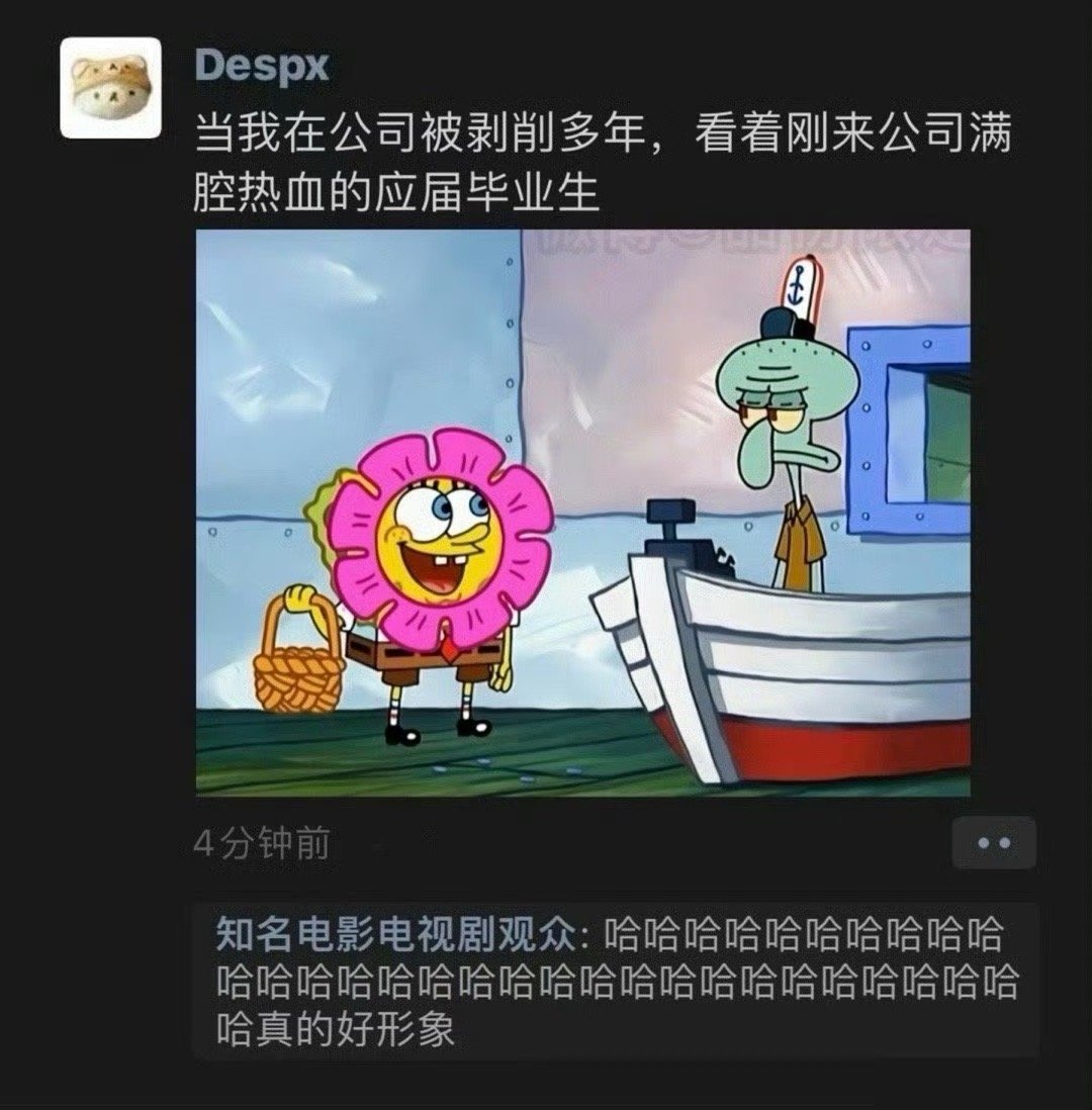 当我看到公司新来的毕业生 