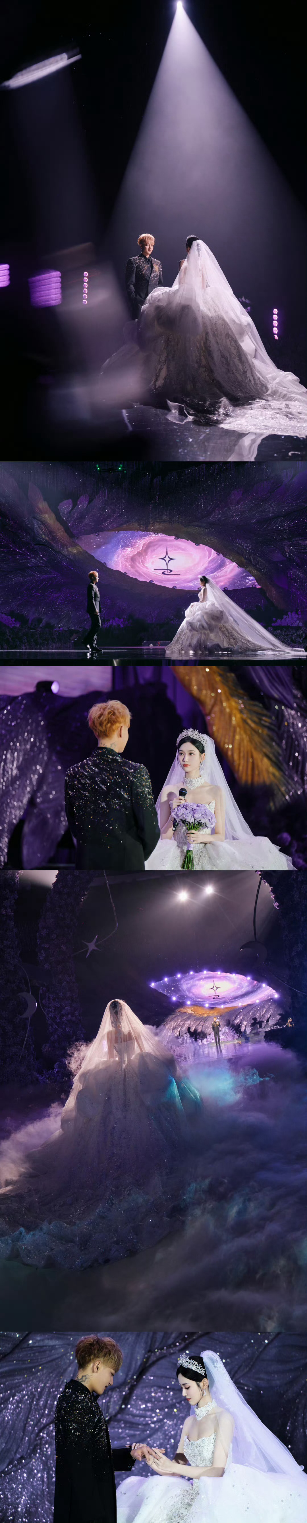黄子韬徐艺洋晒婚礼现场照黄子韬徐艺洋晒婚礼现场图黄子韬徐艺洋晒婚礼现场照，紫色梦