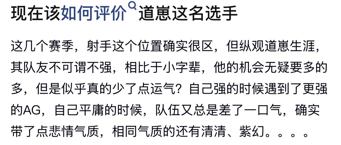 kpl现在该如何评价道崽这名选手 ​​​