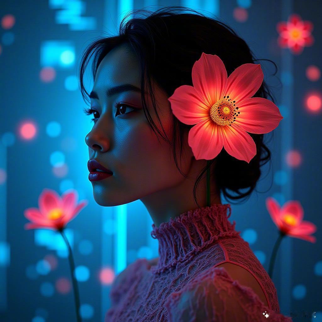 未来的美丽就在眼前，科技与自然的奇妙结合🌸✨，让心情飞扬！  未来科技   美