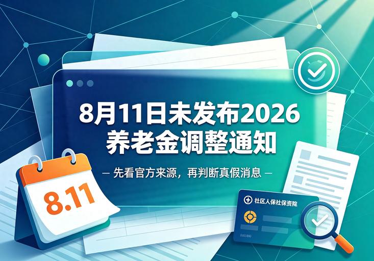 8月11日，人社部和财政部关于2026年上调退休人员基本养老金的通知正式公布了吗
