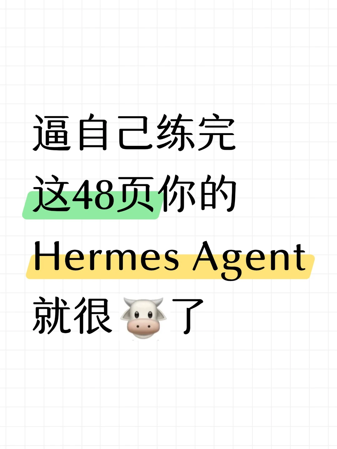 逼自己练完这48页你的Hermes Agent就很🐮