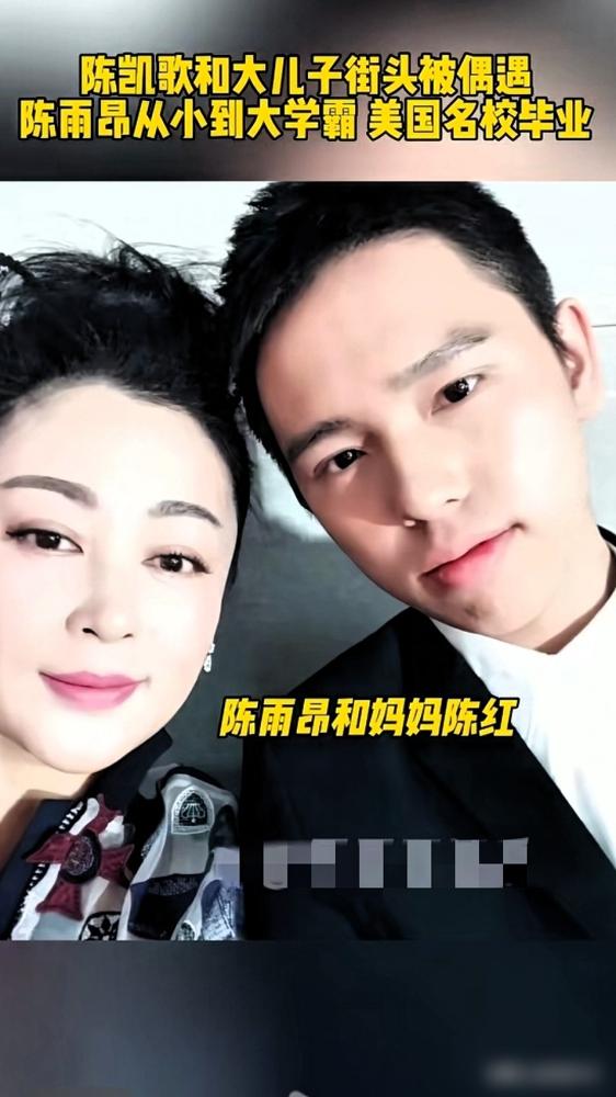 陈红生完二胎盯着小儿子的脸绝对松了口长气。大儿子硬生生顶着陈凯歌年轻时的同款凸嘴