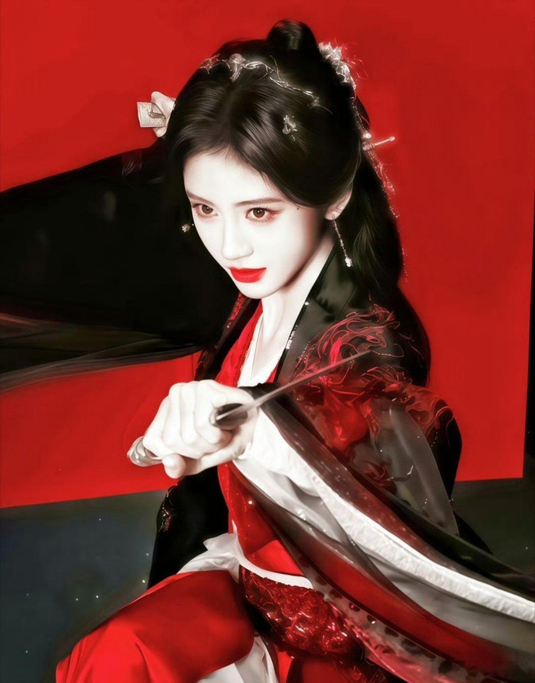 鞠婧祎露芜衣👖角色热度突破2亿，v榜角色热度指数也破9登顶，《月鳞绮纪》v榜也