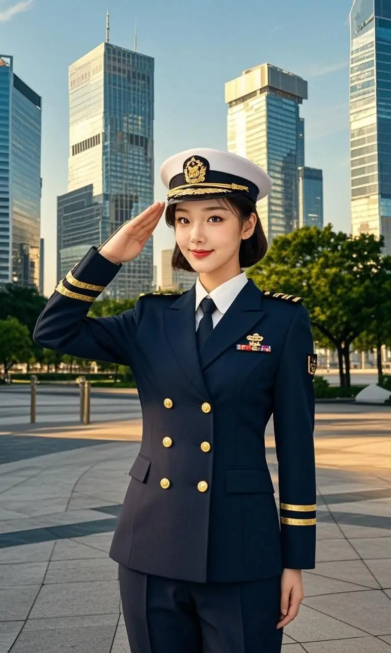 AI敬礼英姿