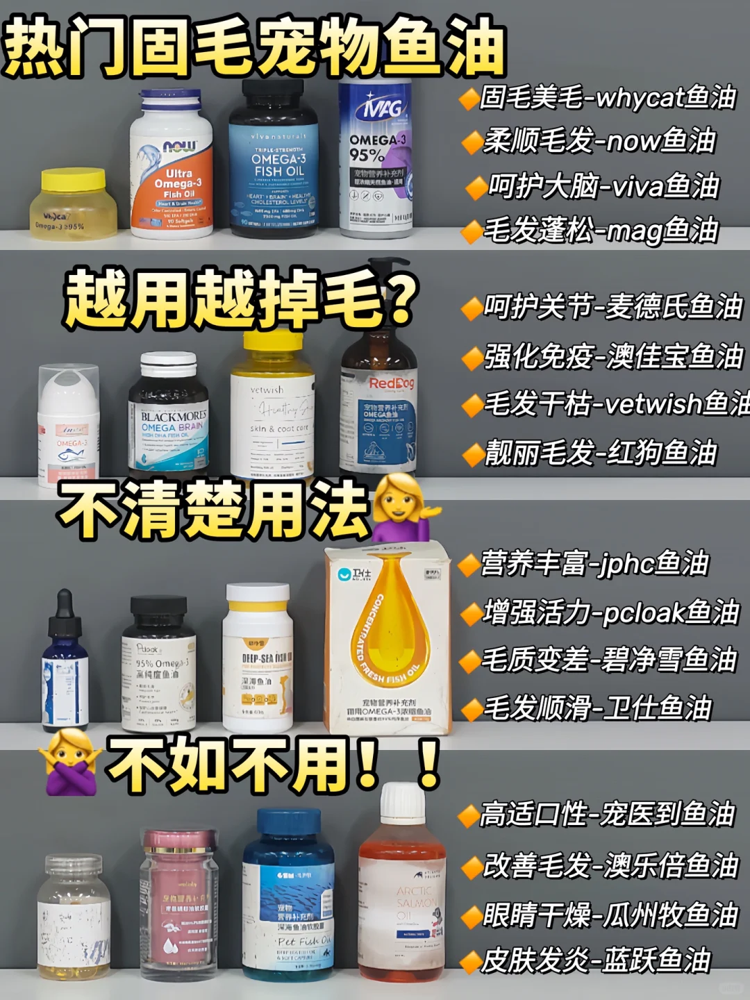 宠物鱼油越用越掉毛？不清楚成分＝白用！