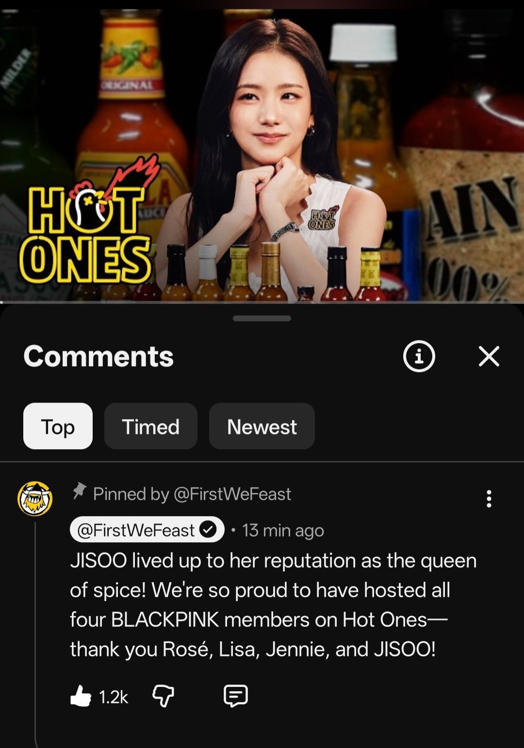 JISOO 被 First We Feast 正式封为辣味女王 🔥🔥金智秀