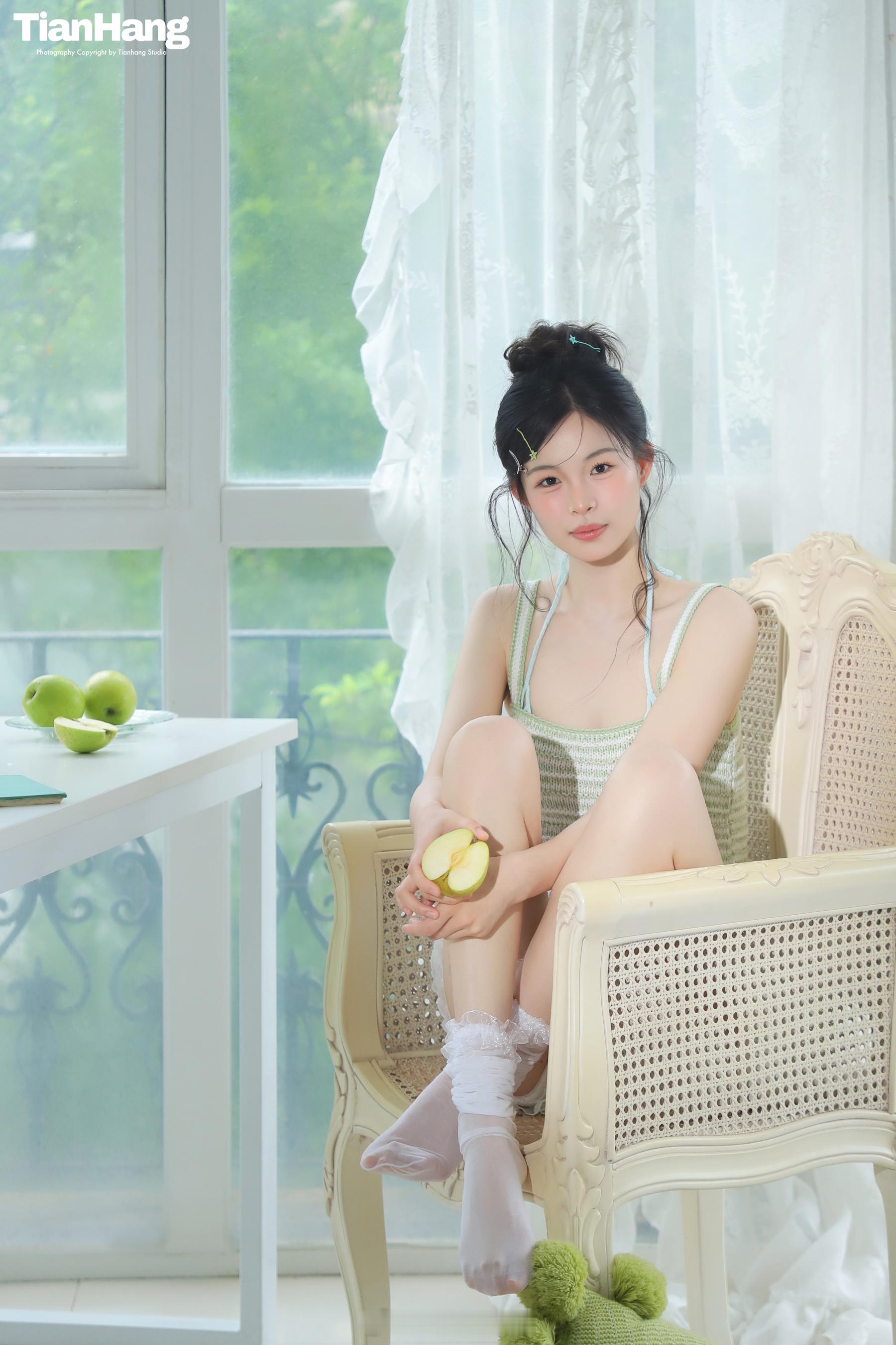 ✨客片分享青苹果味的夏日存档🍏天航工作室韩系少女心水果少女写真夏日限定天航客片