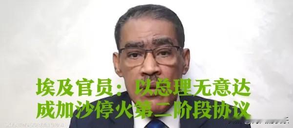 埃及官员：以总理无意达成加沙停火第二阶段协议

   据外媒报道当地时间19日，