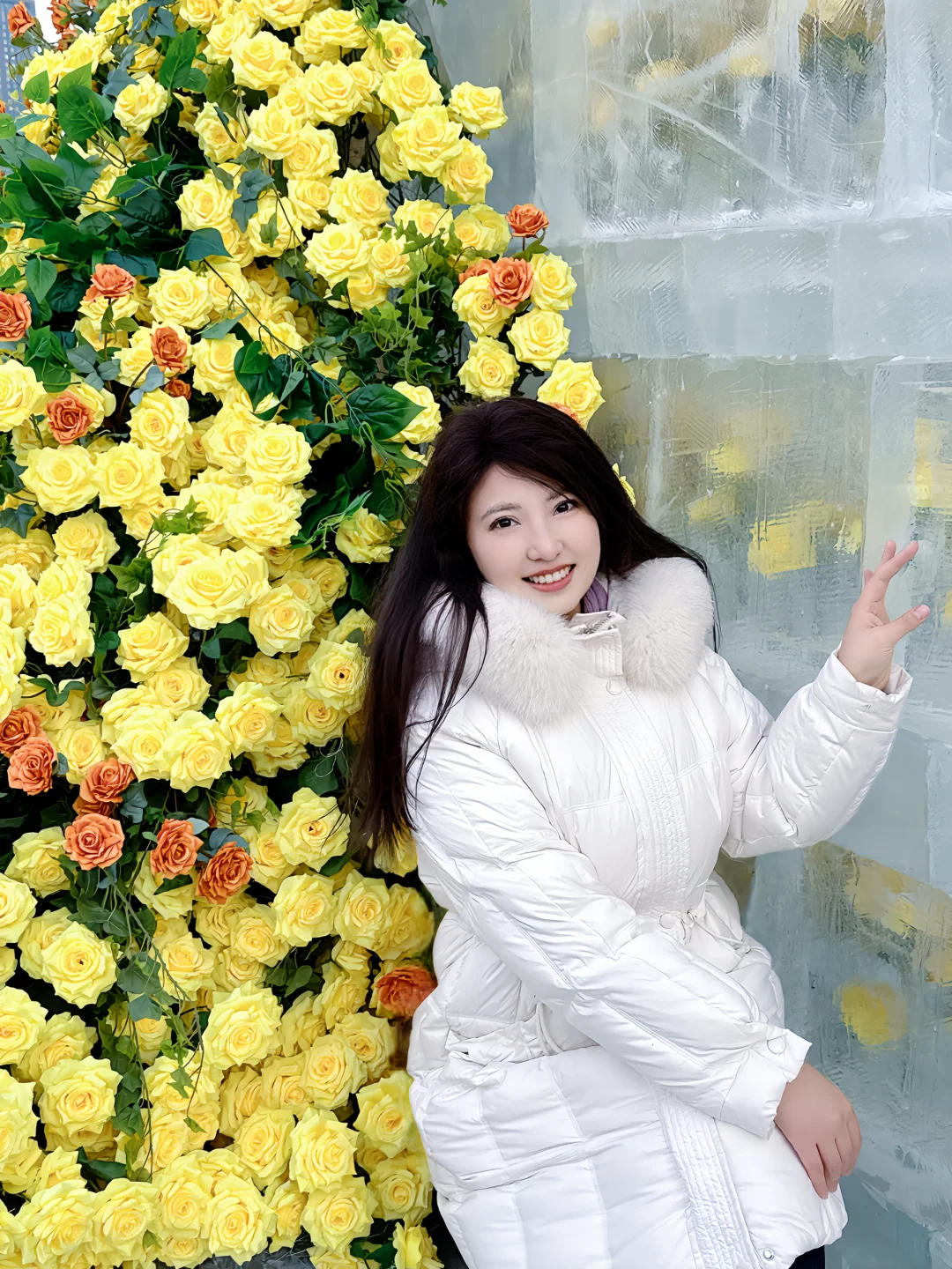 冰封🧊黄玫瑰～真的太美啦！刘亦菲我先来了