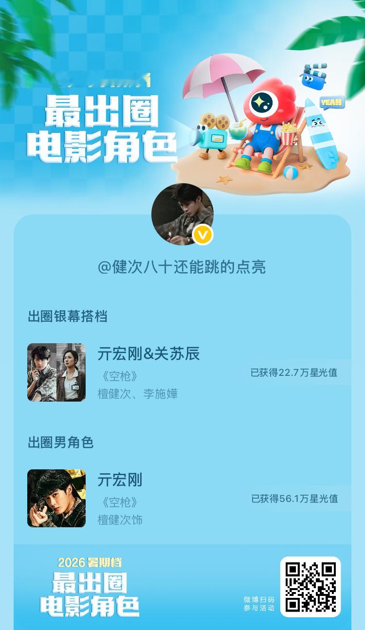 2026暑期档最出圈电影角色正在评选中，和暑期档角色携手共赴夏日星光派对，还有机