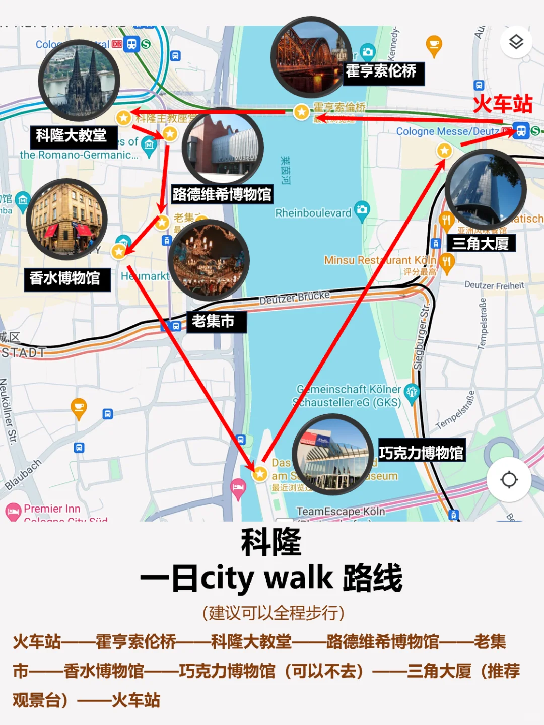 科隆citywalk 一日游 详细路线攻略