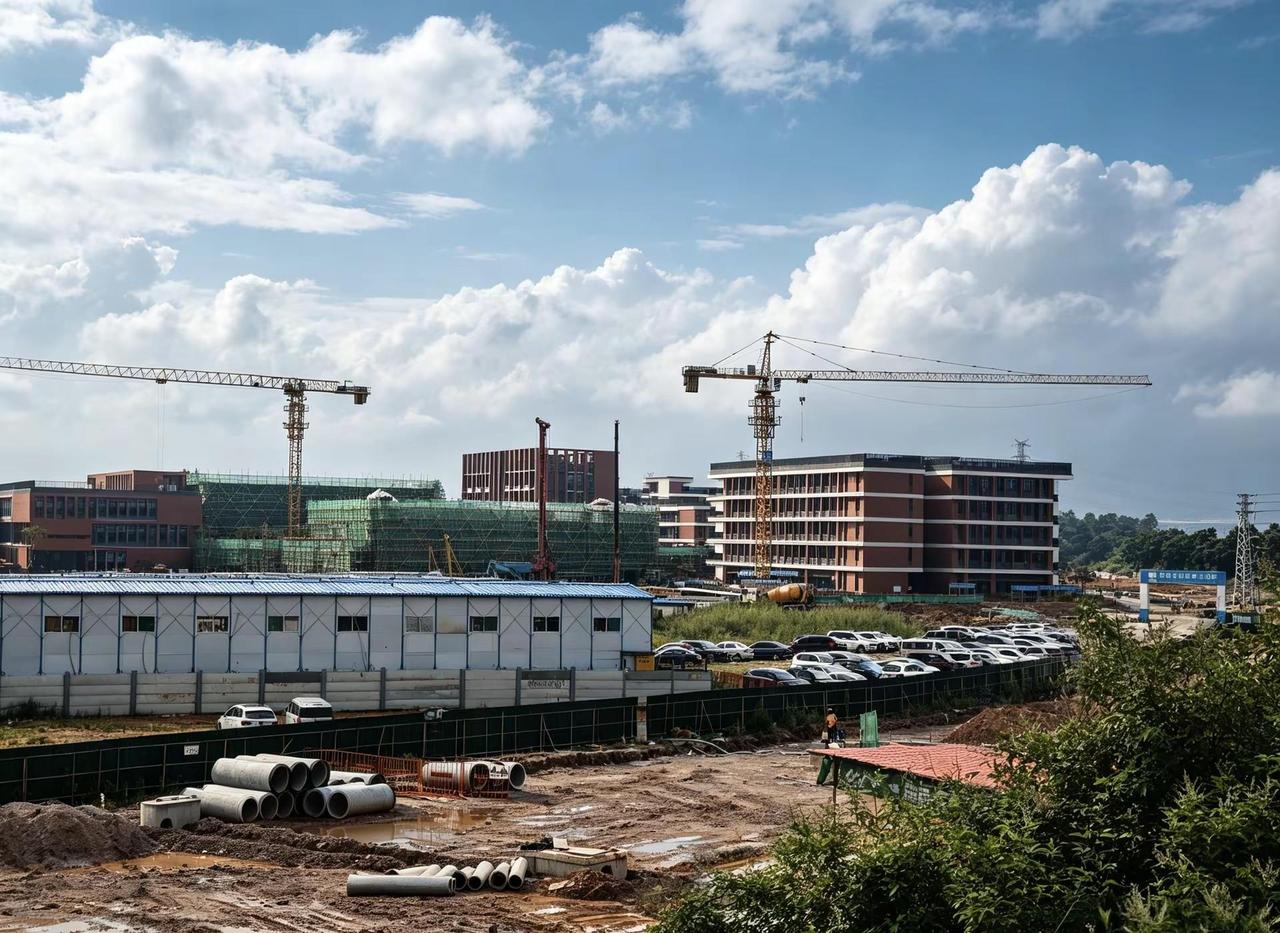 广州大学附属清远中学。建设中的广州大学附属清远中学一座新名校正在清新山塘成型，今